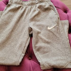 Boys Nike Gray Joggers Fleece Lined